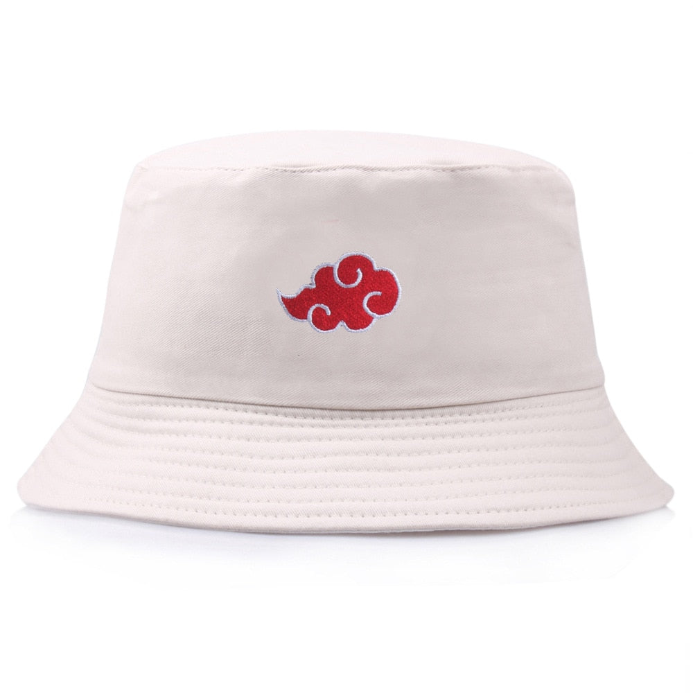 Rimiut Red Cloud Anime Cartoon Embroidery Bucket Hat Cotton Custom Men Women Sun Protect Fishing Hats LOGO Summer Caps