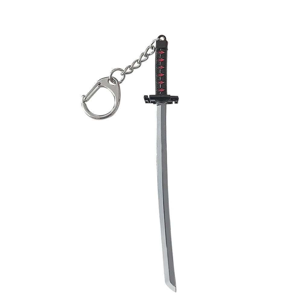 Anime Bleach Weapon Keychain Zangetsu Zanpakutou Sword Key Chain Hitsugaya Toushirou Katana Keychains Accessories llaveros