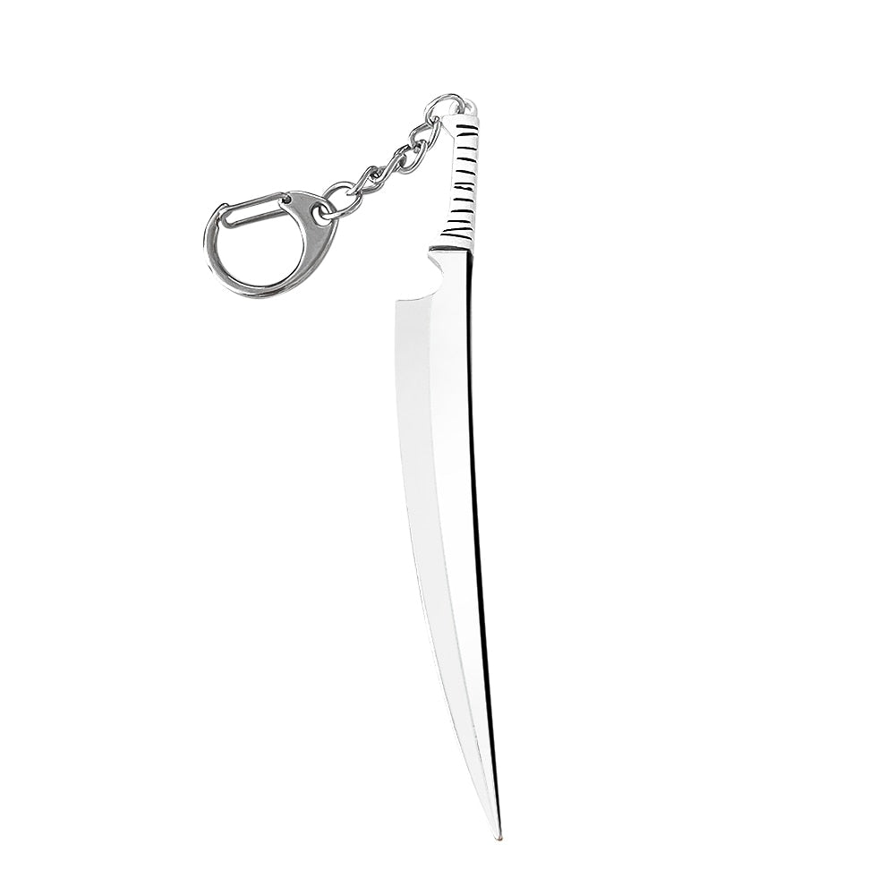 Anime Bleach Weapon Keychain Zangetsu Zanpakutou Sword Key Chain Hitsugaya Toushirou Katana Keychains Accessories llaveros